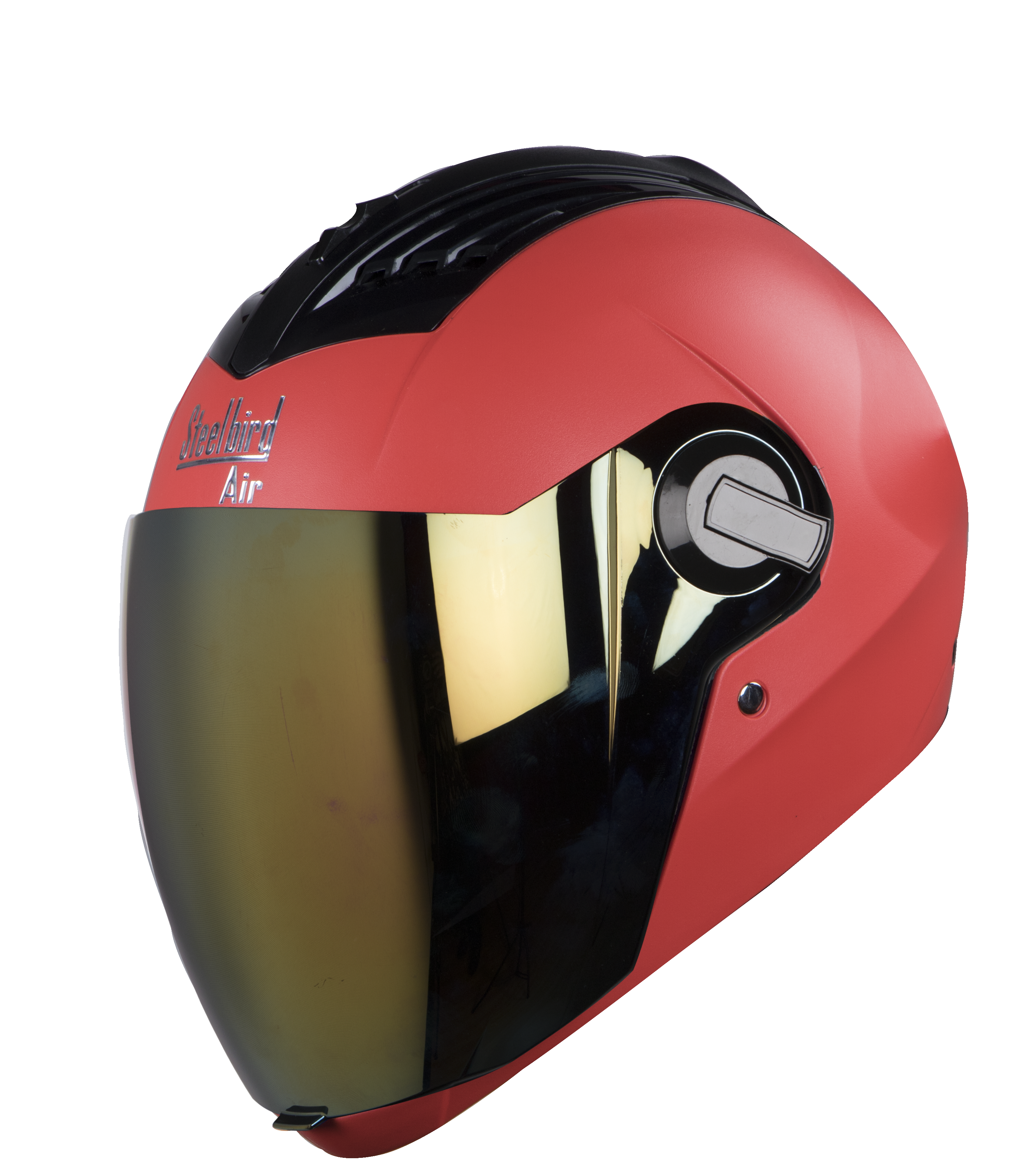 SBA-2 DASHING RED ( Fitted With Clear Visor Extra Gold Chrome Visor Free)